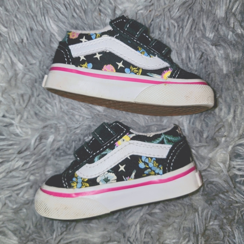 Infant/Toddler Old School V Vans Floral Black 3c